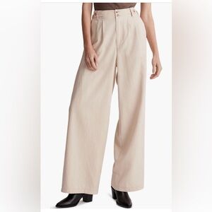 Madewell Harlow Tan Wide Leg Pants High Waisted